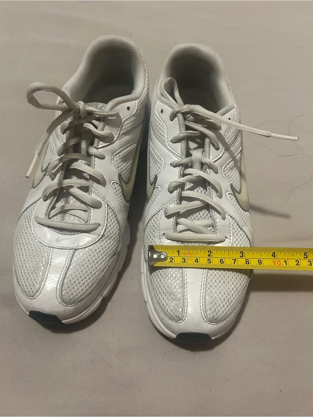 Nike White and Light Gray Women's Athletic Shoes